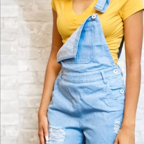 Denim - Light Blue Denim Overalls